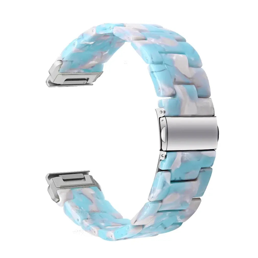 Garmin QuickFit Resin Bracelet Band in Blue / White Marble