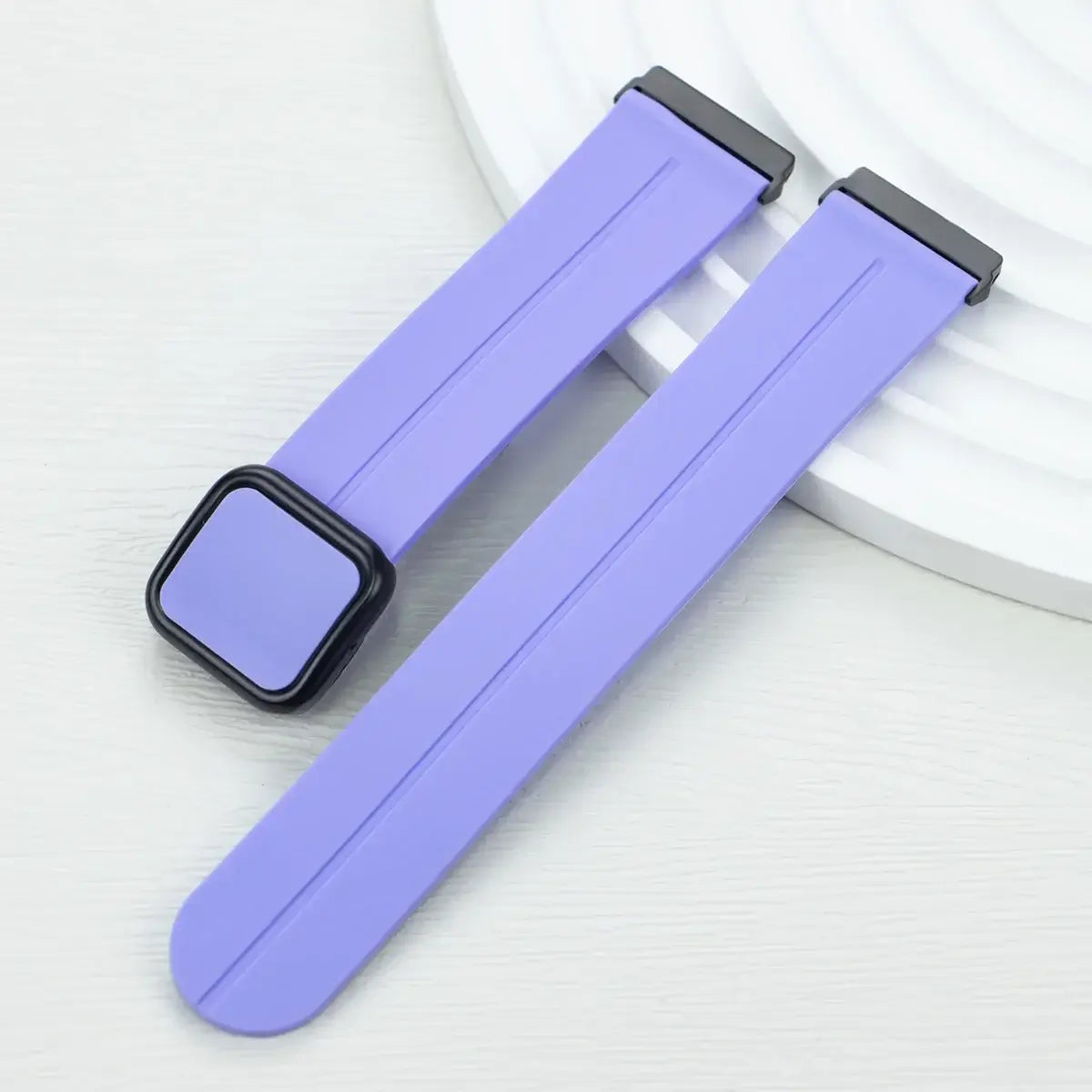 Fitbit Versa & Sense Square-Clasp Magnetic Silicone Band - Lavender