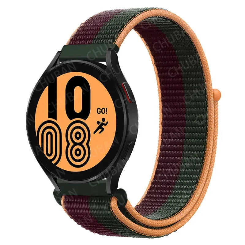 COROS Nylon Sport Loop Watch Band in Solid & Mixed Colors - Wine Red / Green