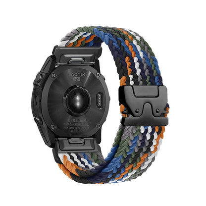 Denim Garmin QuickFit 20/22/26mm Braided Stretch Nylon Band