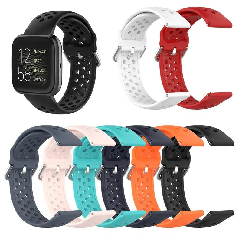 Fitbit Versa, Sense & Blaze Perforated Silicone Band - Solid color perforated band options