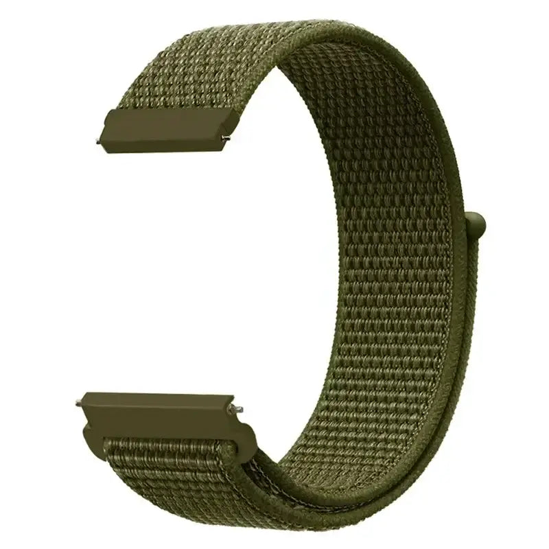 Amazfit Woven Nylon Hook-and-Loop Band — Olive Green