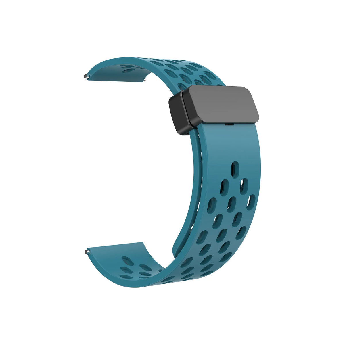 Motorola Moto Perforated Silicone Band with Magnetic Clasp — Teal Blue / Black Clasp