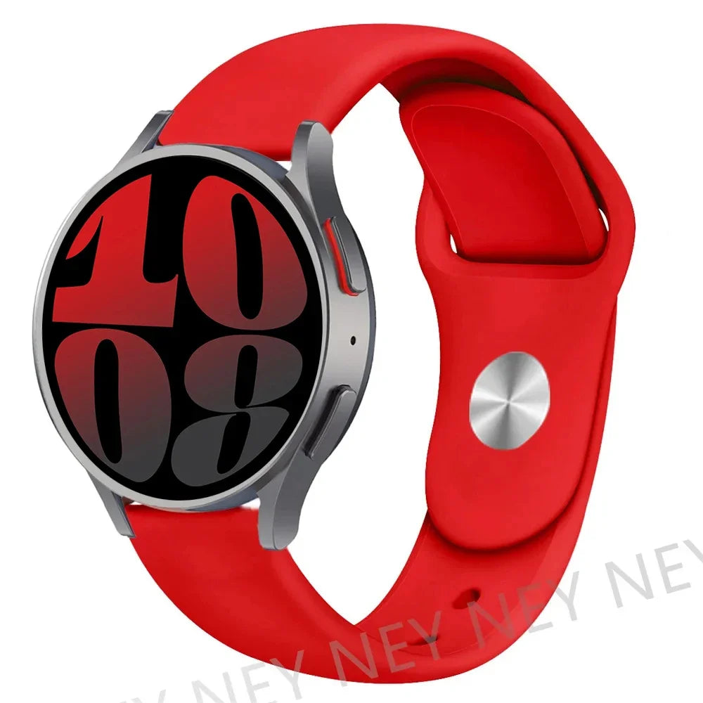 Polar Smooth Silicone Pin-and-Tuck Band — Red