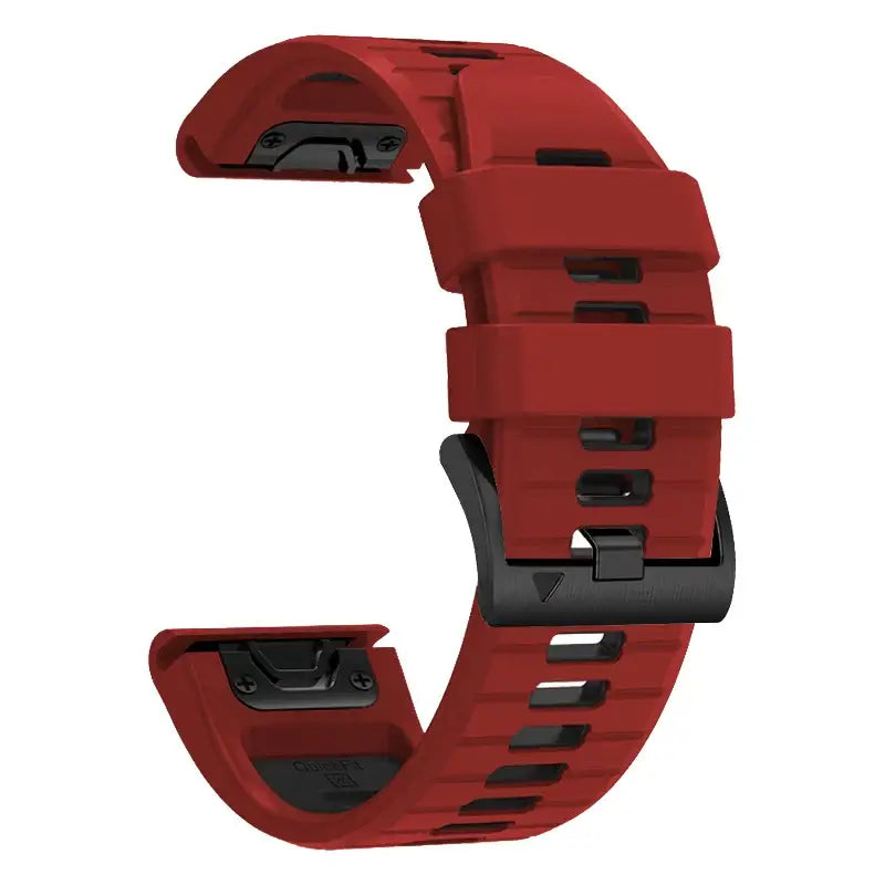 Garmin QuickFit Two-Tone Silicone Sport Band in Red / Black
