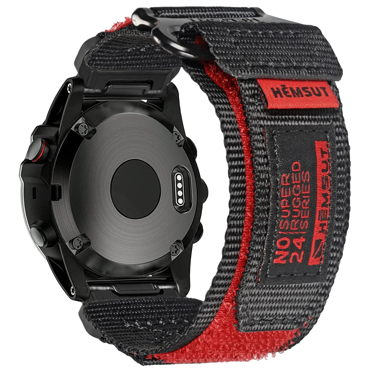 Garmin 26mm Nylon Band with Contrast Trim in Black / Red