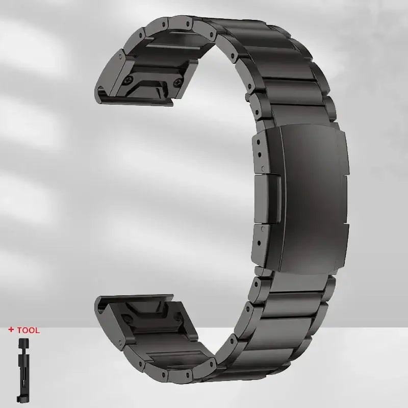 Garmin QuickFit Metal Link Band in Black - Style 1