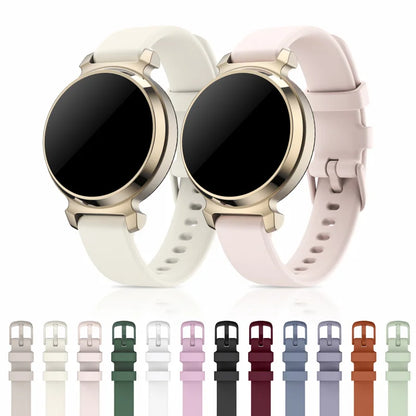 Garmin Lily 2 Soft Silicone Band in ivory and pink with color options