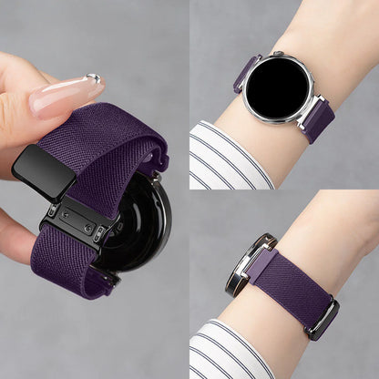 Deep Purple Garmin 18/20/22mm Quick Release Woven Nylon Magnetic Band