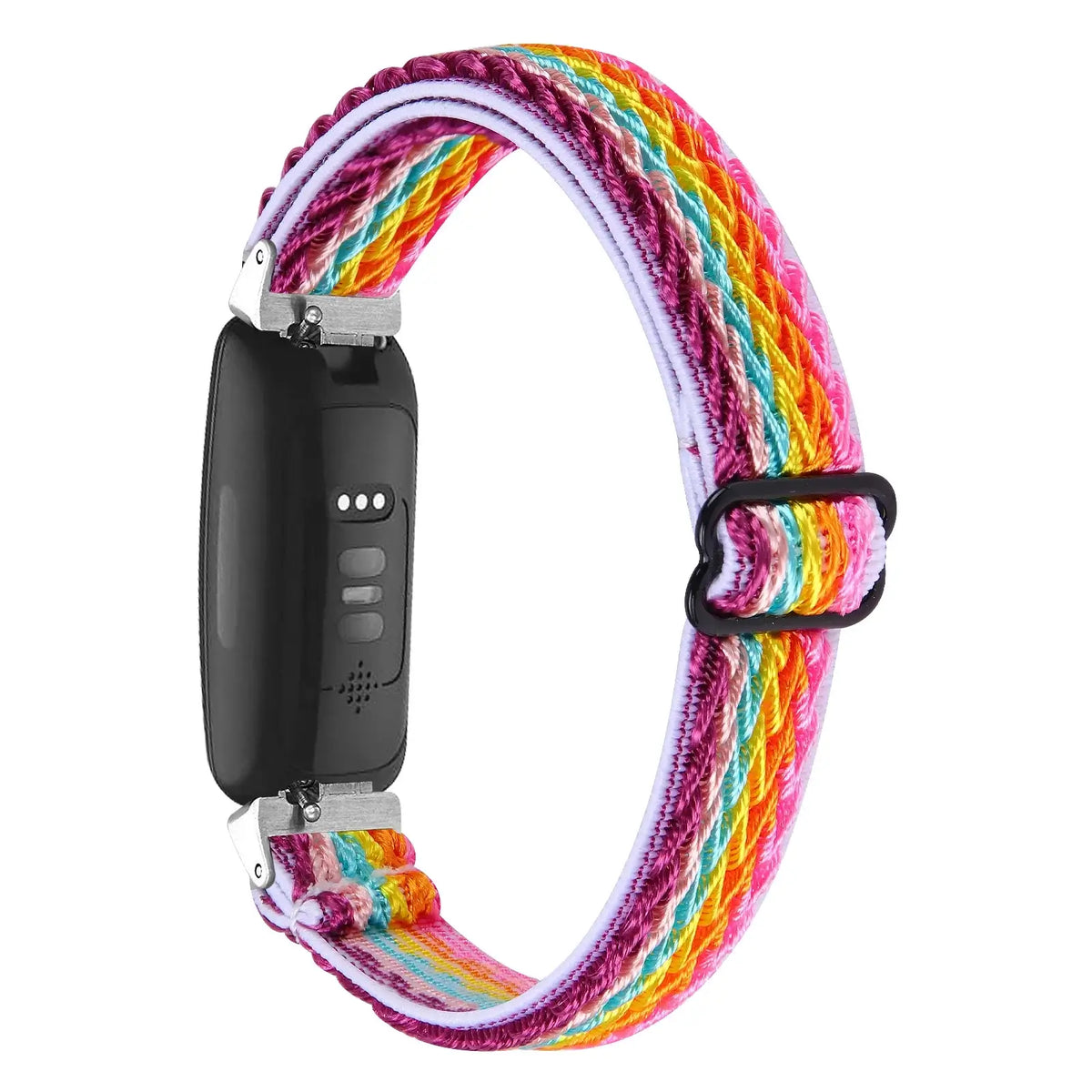Fitbit Inspire Textured Stretch Nylon Loop Band - Rainbow