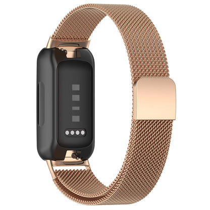 Rose Gold Fitbit Inspire 3 Magnetic Milanese Mesh Band
