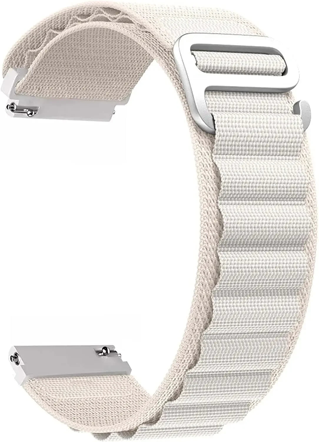 Motorola Moto Alpine-Style Nylon Band with Metal Hook — Starlight / Silver Hook