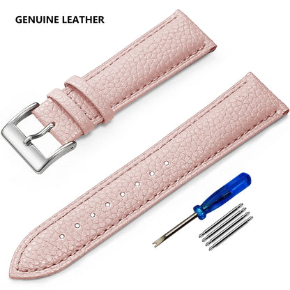 Garmin Grained Leather Band in Pink with Silver Buckle