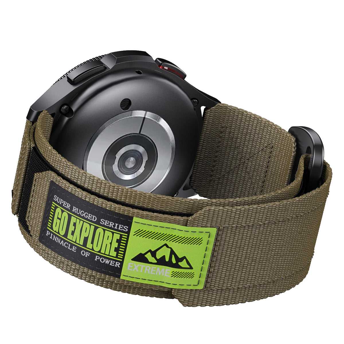 Motorola Moto Nylon Sport Loop with GO EXPLORE Patch — Olive Green