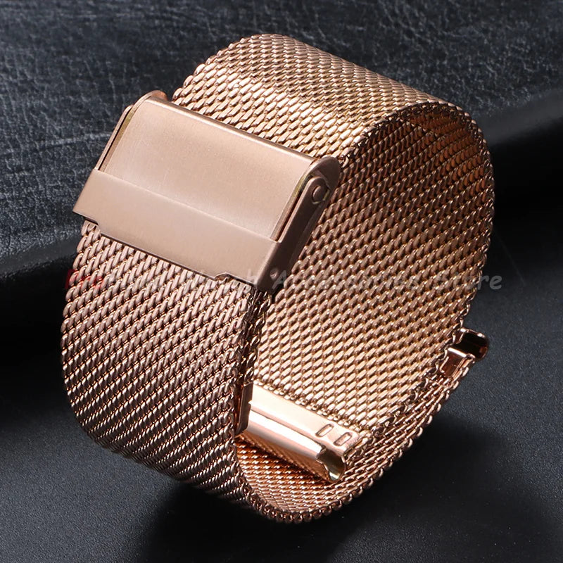 Garmin Milanese Mesh Sliding Clasp Band in Rose Gold