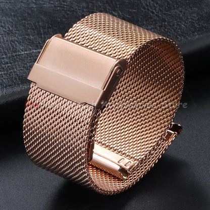 Garmin Milanese Mesh Sliding Clasp Band in Rose Gold