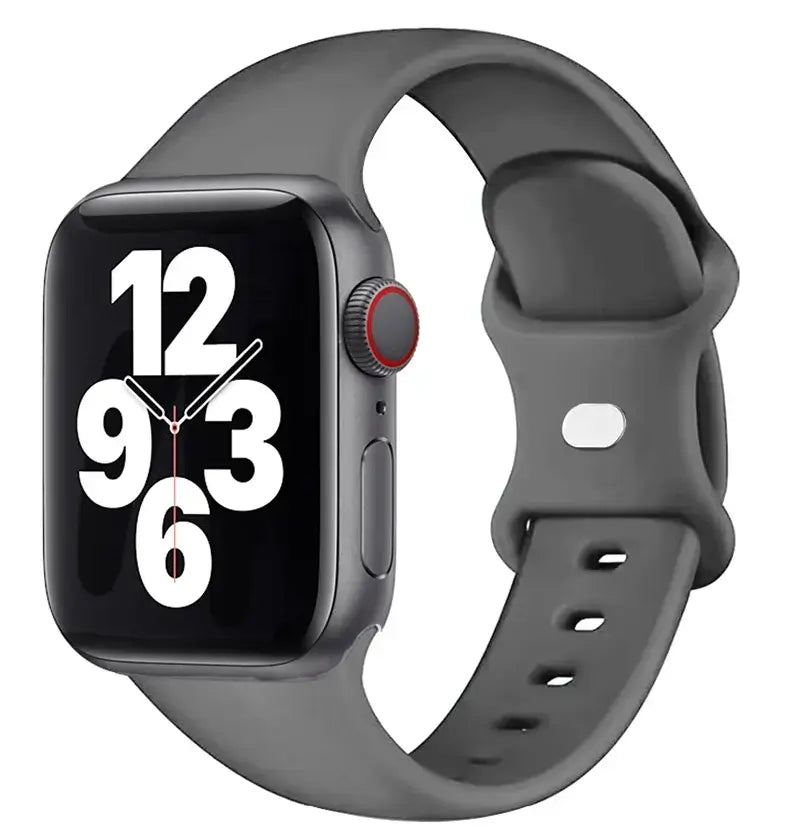 Charcoal classic silicone Apple Watch sport band