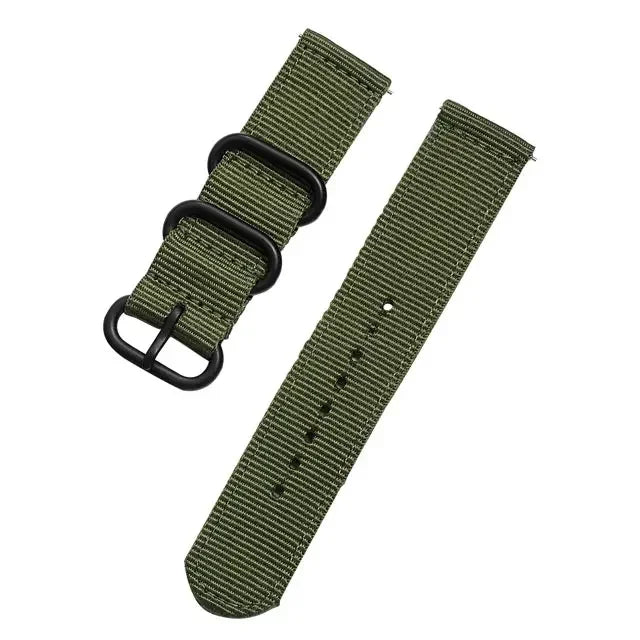 Motorola Moto Nylon Band with Metal Keepers — Olive Green / Black Hardware