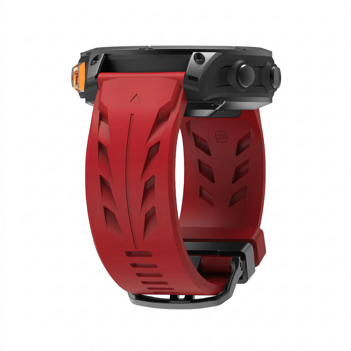 Red Garmin QuickFit 22/26mm Textured Silicone Band, Solid or Camo