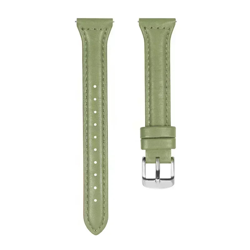 OnePlus Watch Band Leather Slim Strap Bracelet for Smartwatch in green color