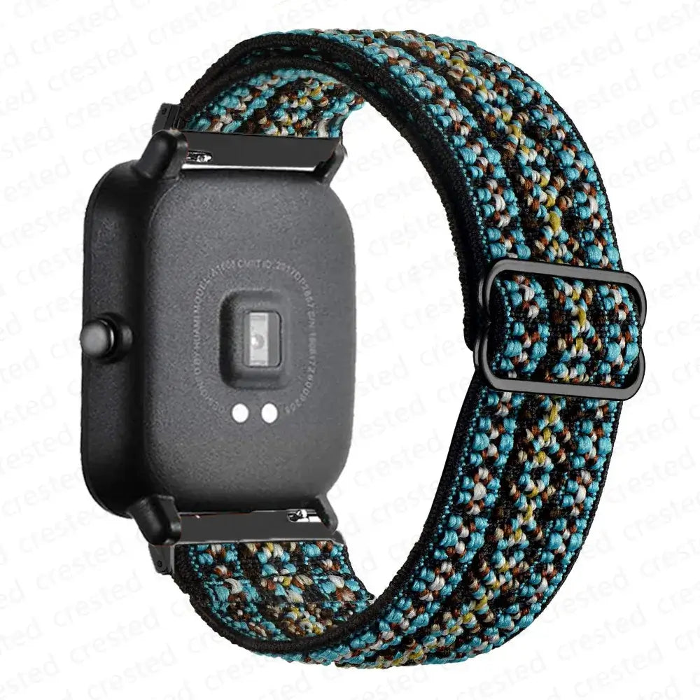 Adjustable Nylon Loop Band for Amazfit – Blue / Teal Woven