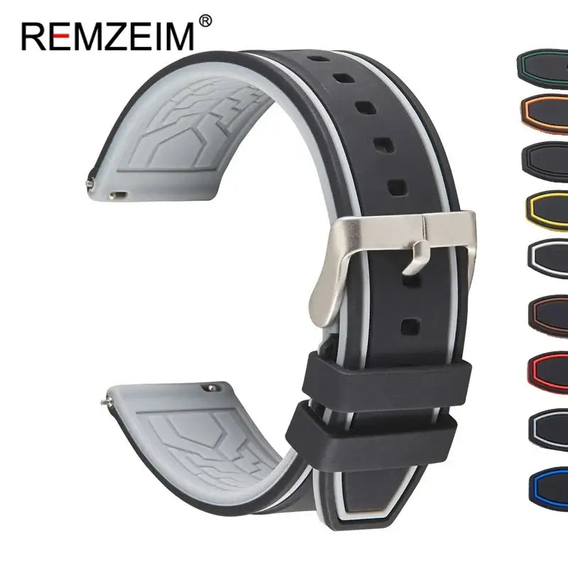 Samsung Galaxy Watch Two-Tone Silicone Band in Black / Gray