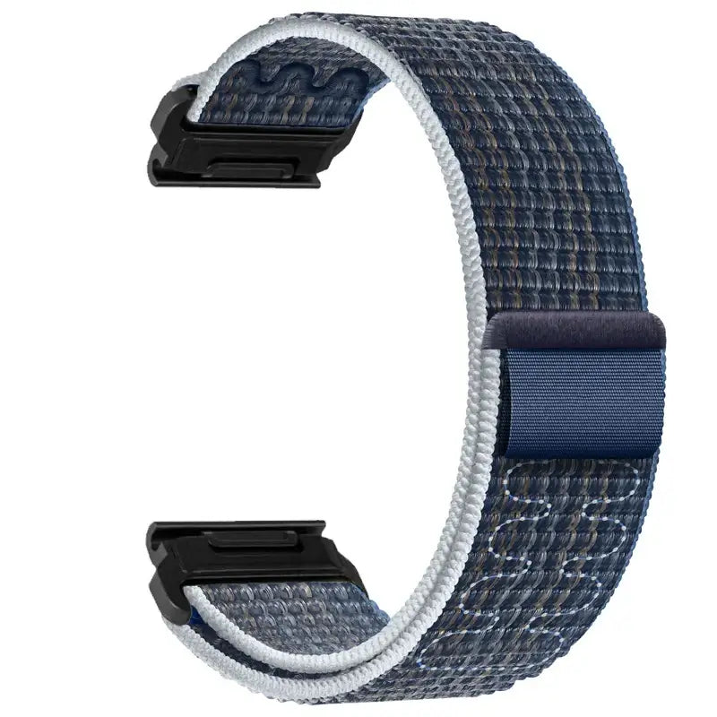 Garmin QuickFit Nylon Hook-and-Loop Band in Navy / Light Gray