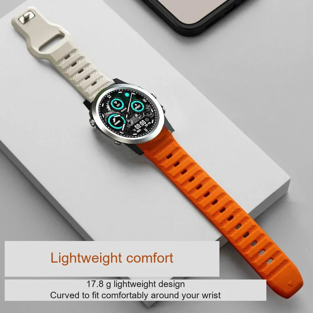 Garmin QuickFit 22/26mm Lightweight Soft Silicone Band — material detail
