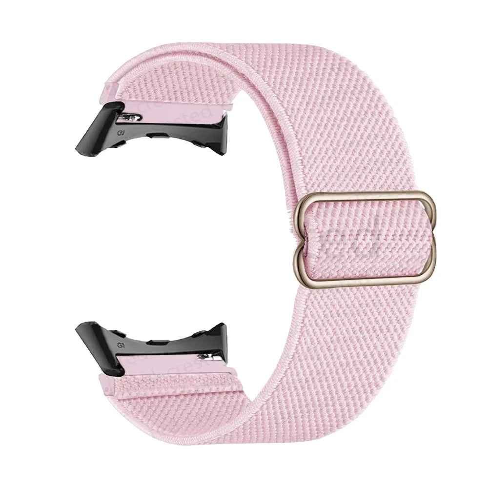 Light Pink Google Pixel Watch 5, 4 and 3 41mm Elastic Nylon Band, 31 Patterns
