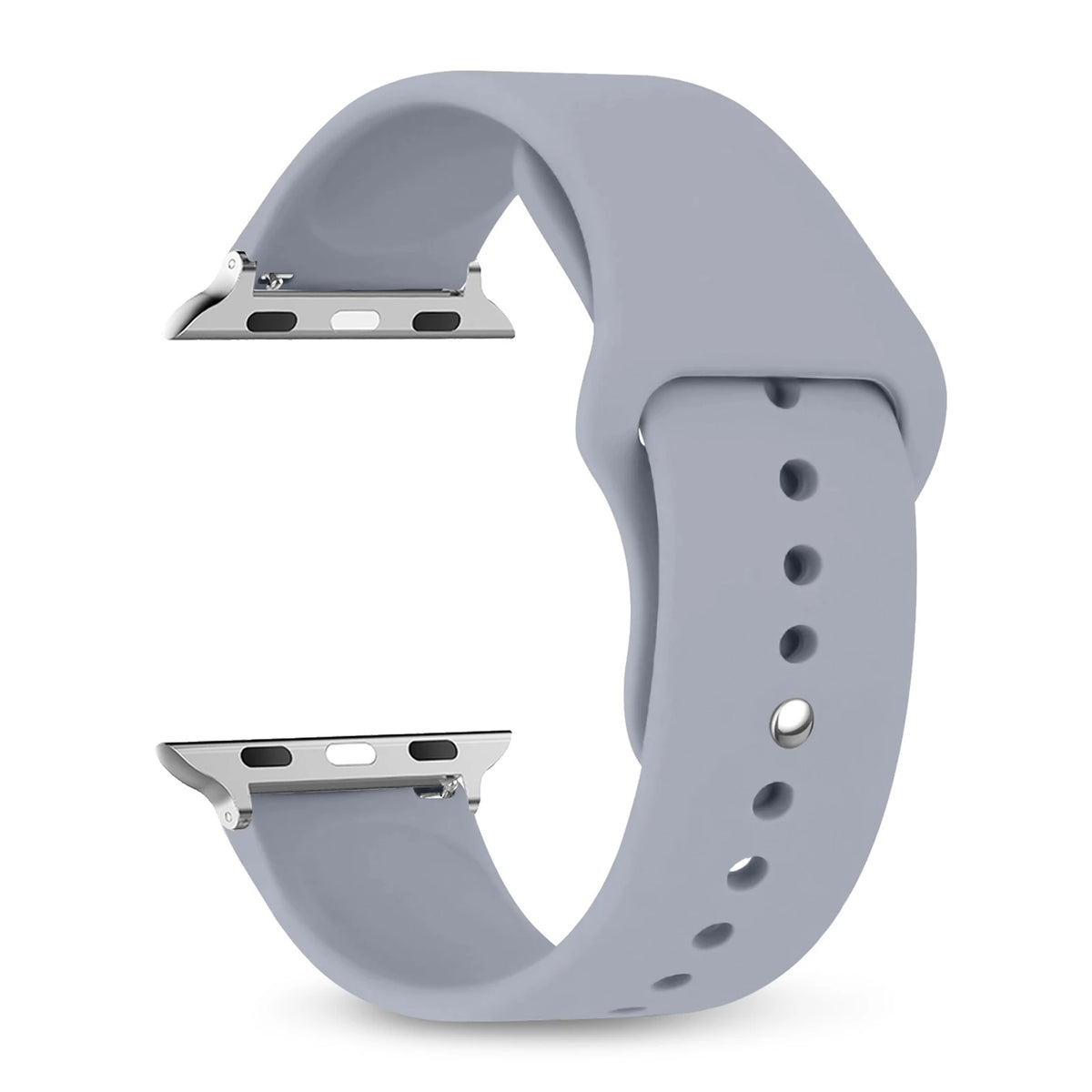 Classic Pin-and-Tuck Silicone Apple Watch Band in Gray