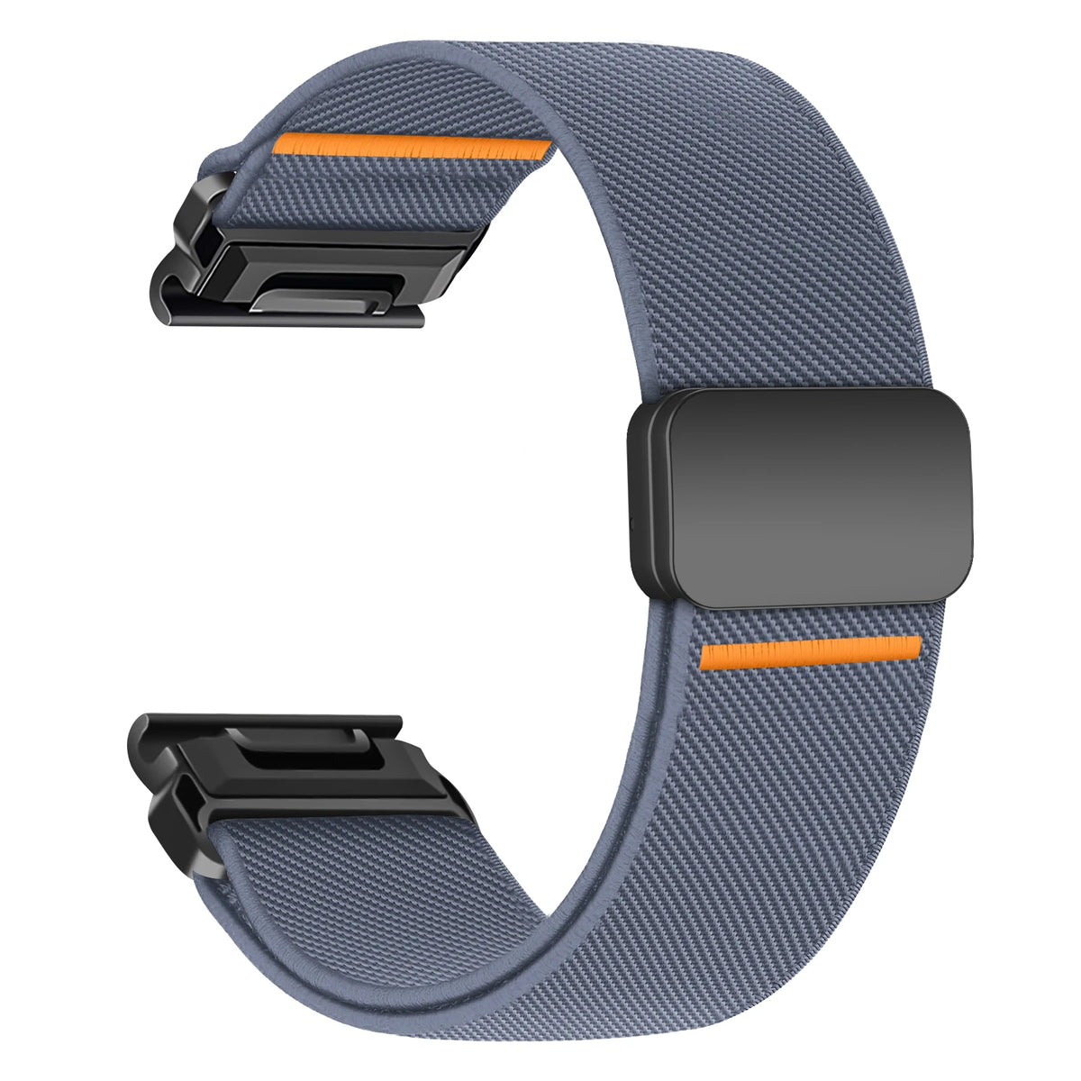 Blue Gray Garmin QuickFit 22/26mm Woven Nylon Band with Magnetic Closure