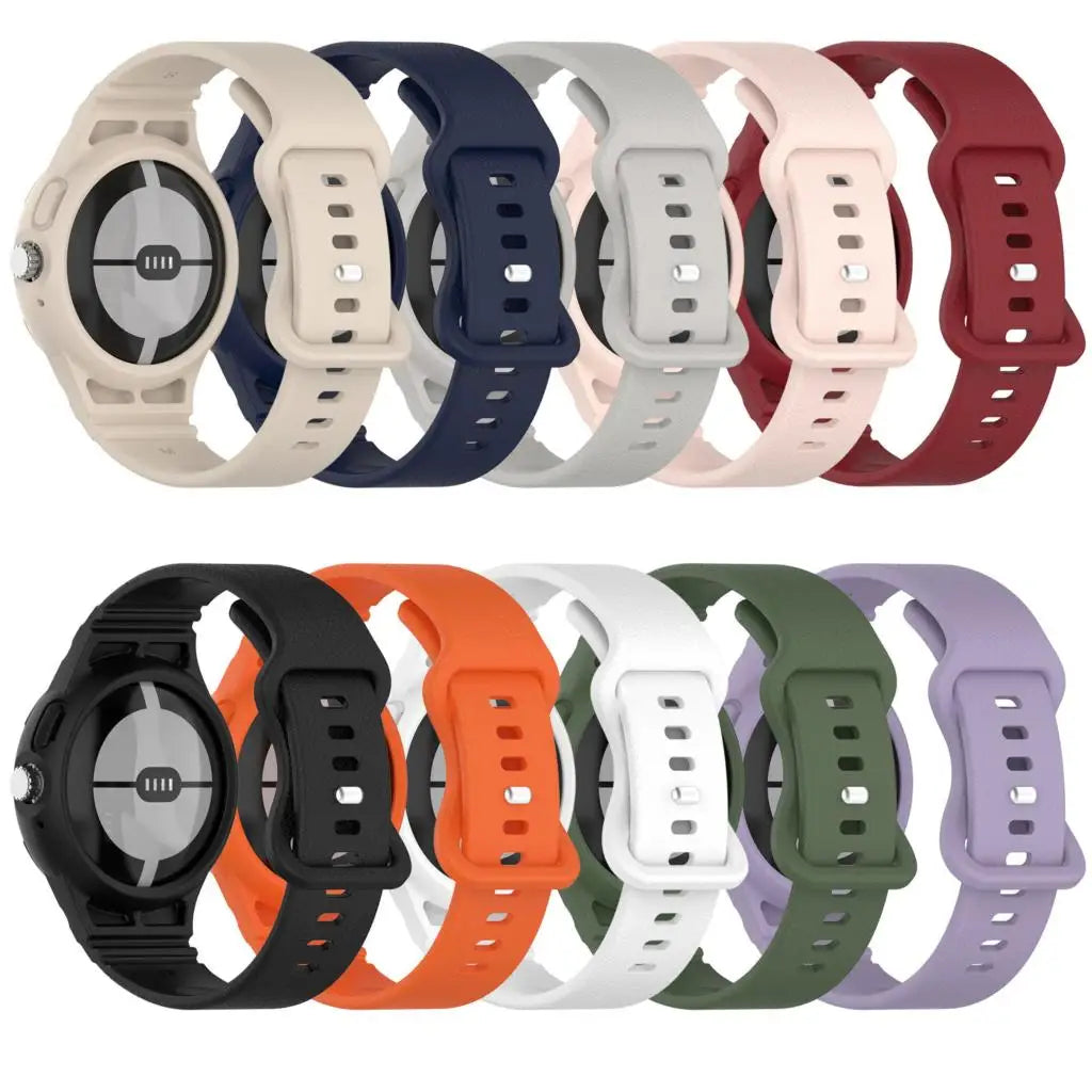 Google Pixel Watch 3, 2 and 1 41mm Silicone Band with Built-In Case — design detail