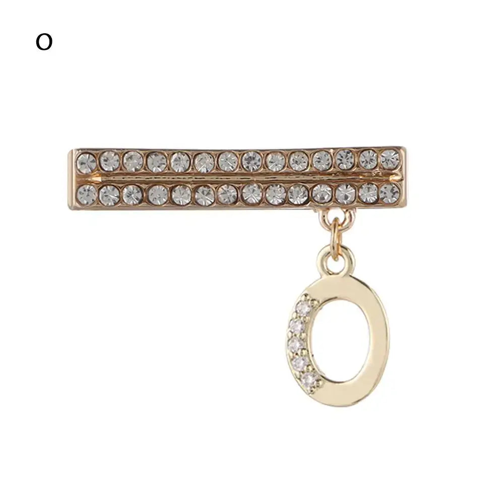 Decorative letter charm "O" for Apple Watch band, featuring sparkling rhinestones and elegant gold design.