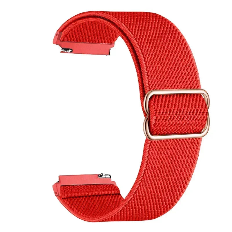 OnePlus Smartwatch Nylon Loop Band - Breathable Sport Strap Replacement in vibrant red color.
