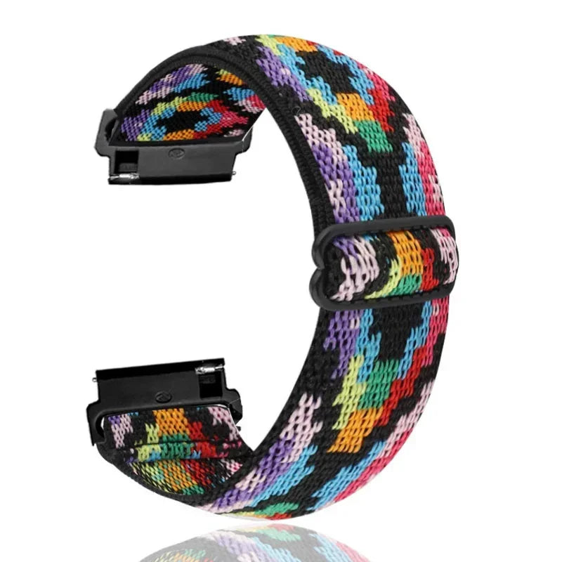 Motorola Moto Nylon Loop Band with Adjustable Slider — Multicolor Geometric