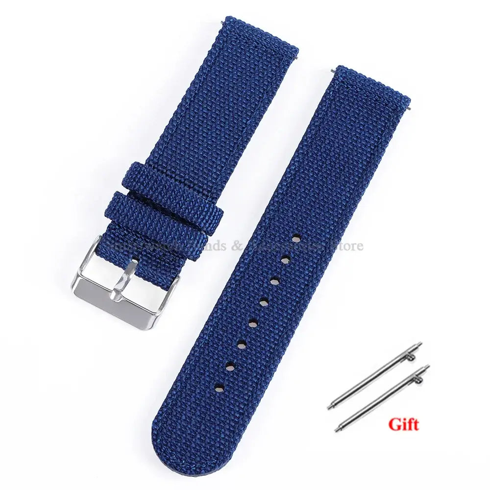 Suunto Woven Nylon Band with Buckle Options – Royal Blue / Silver Buckle