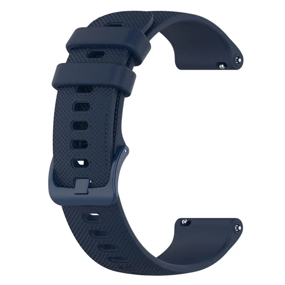 Amazfit Textured Silicone Sport Band in Solid and Two-Tone Colors — Navy Blue / Matching Buckle