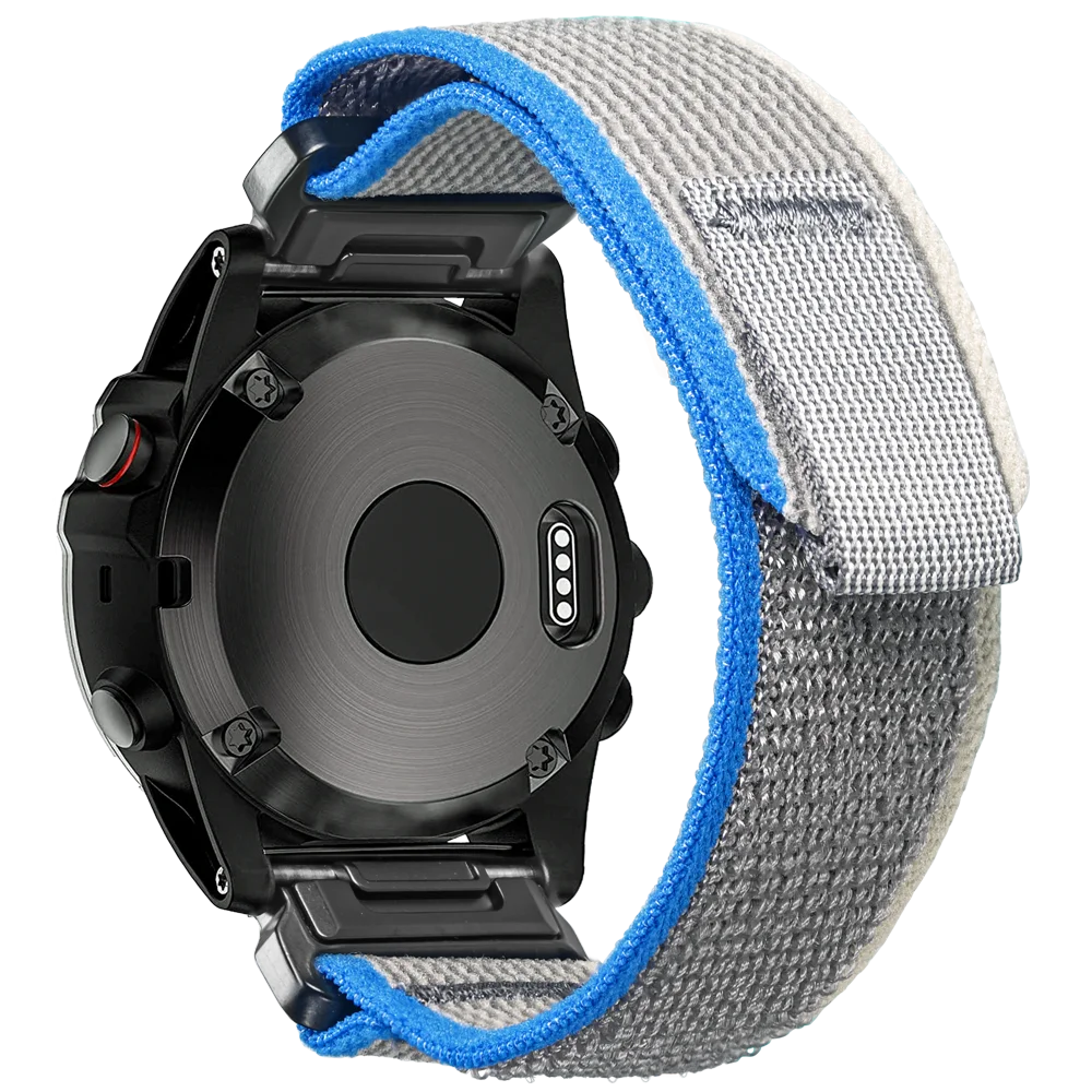 Garmin QuickFit Woven Nylon Trail Loop Band in Gray / Blue