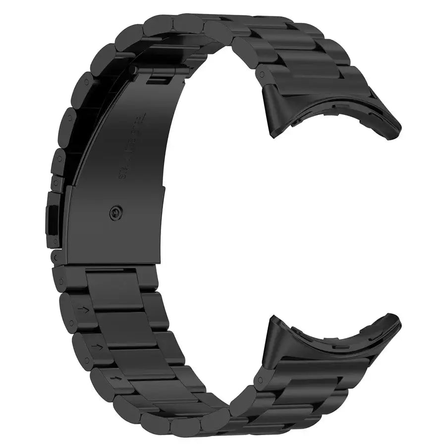 Stainless Steel Link Google Pixel Watch Bracelet in Black