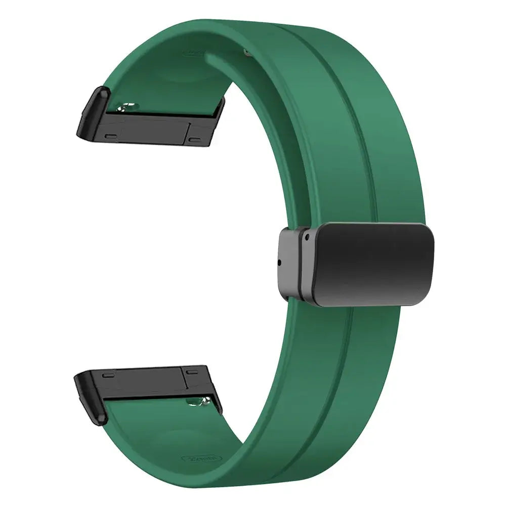 Fitbit Versa 3/4 & Sense 1/2 Magnetic Silicone Band - Green