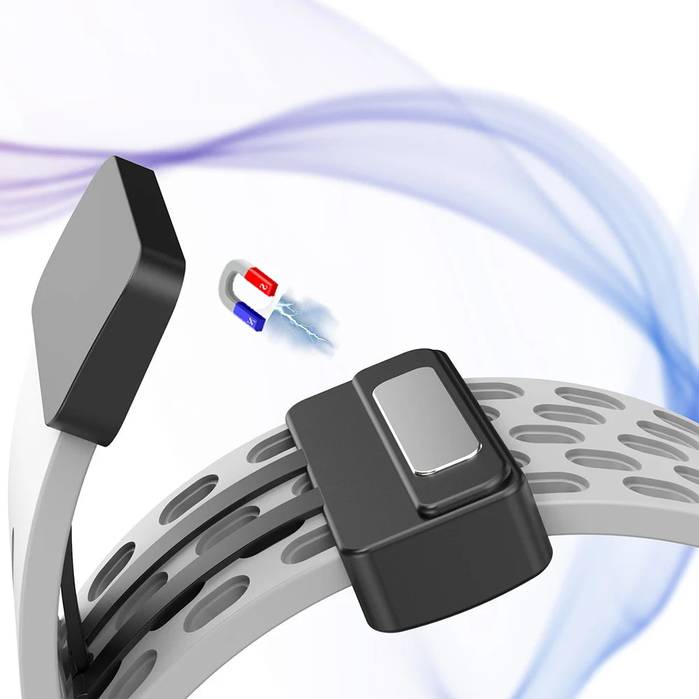 Motorola Moto Perforated Silicone Band with Magnetic Clasp — Magnetic folding clasp mechanism