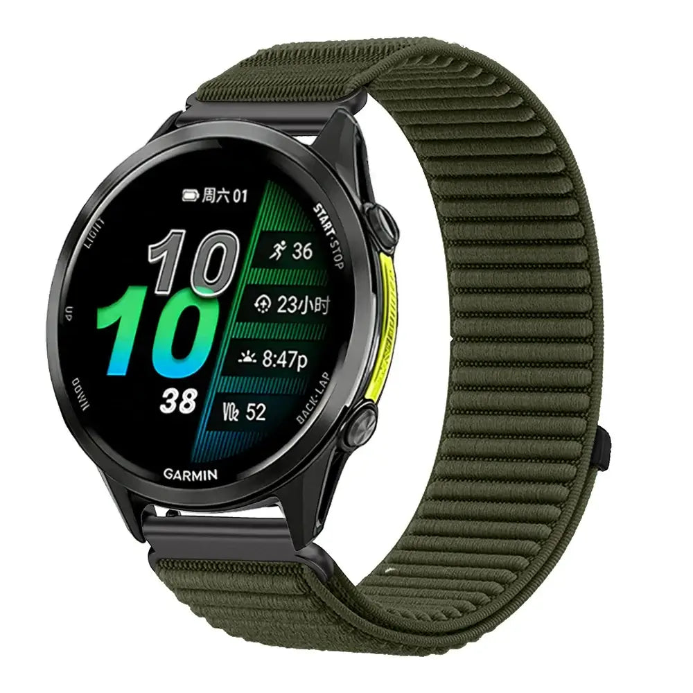 Amazfit Ribbed Nylon Sport Loop Watch Band - Army Green