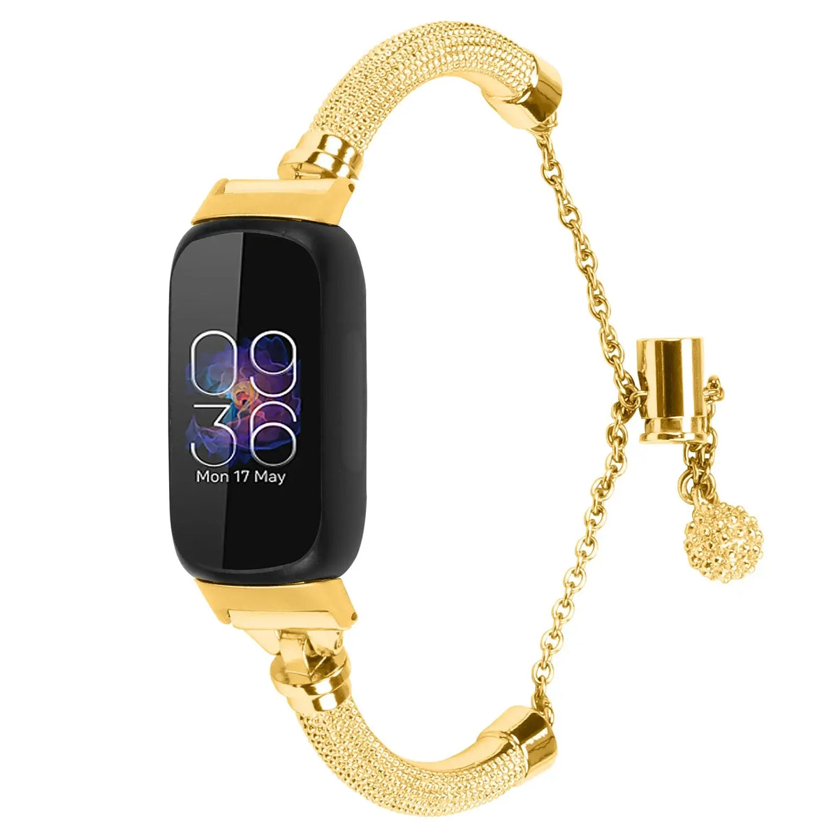 Fitbit Inspire 1/2/HR Mesh & Sliding-Chain Bracelet Band - Gold
