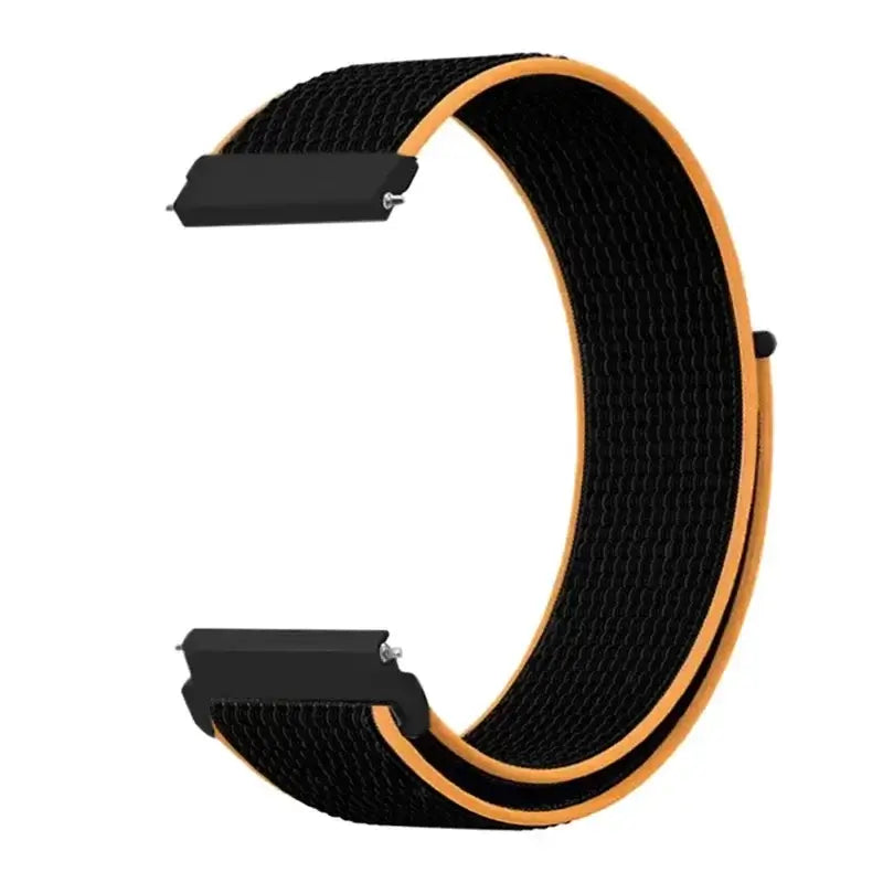 Amazfit Adjustable Nylon Sport Loop Band — Black / Orange Edge