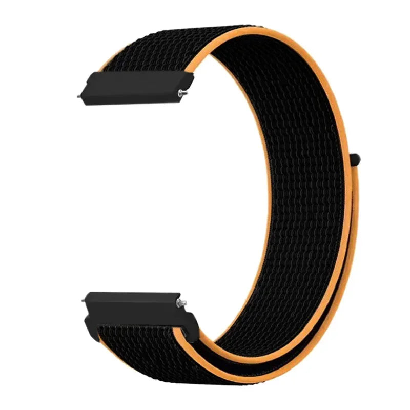 Polar Adjustable Nylon Sport Loop Band – Black / Orange Edge