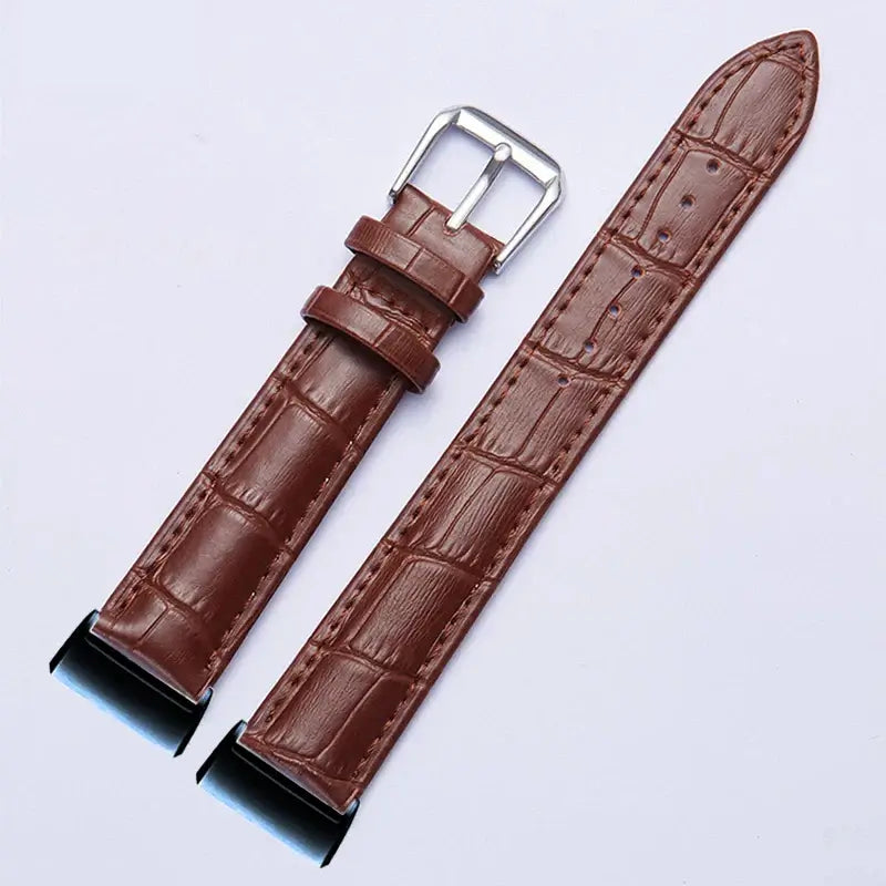 Fitbit Charge Croc-Embossed Leather Band in Brown / Black