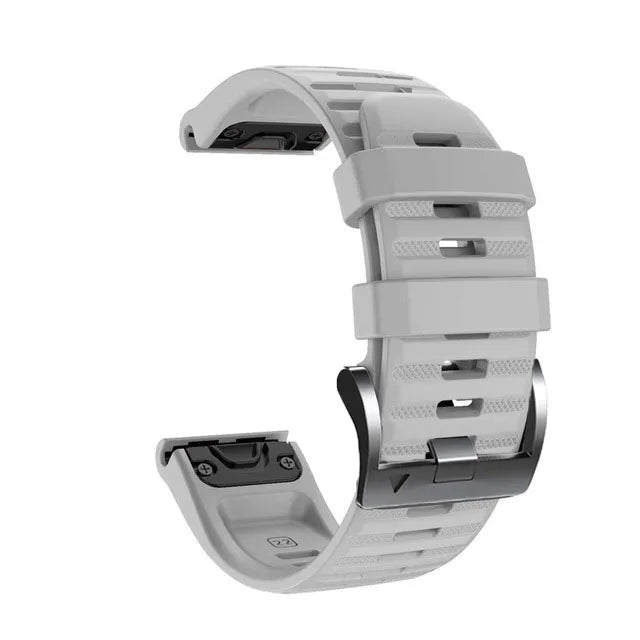 Light Gray Garmin QuickFit 22/26mm Silicone Band, Camo and Solid Colors