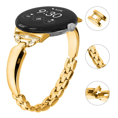 Google Pixel Watch 5, 4 and 3 41mm Slim Bling Chain Bracelet Band — band detail
