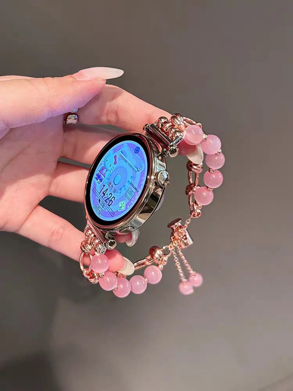 Garmin Women's Pearl Chain Bracelet in Pink