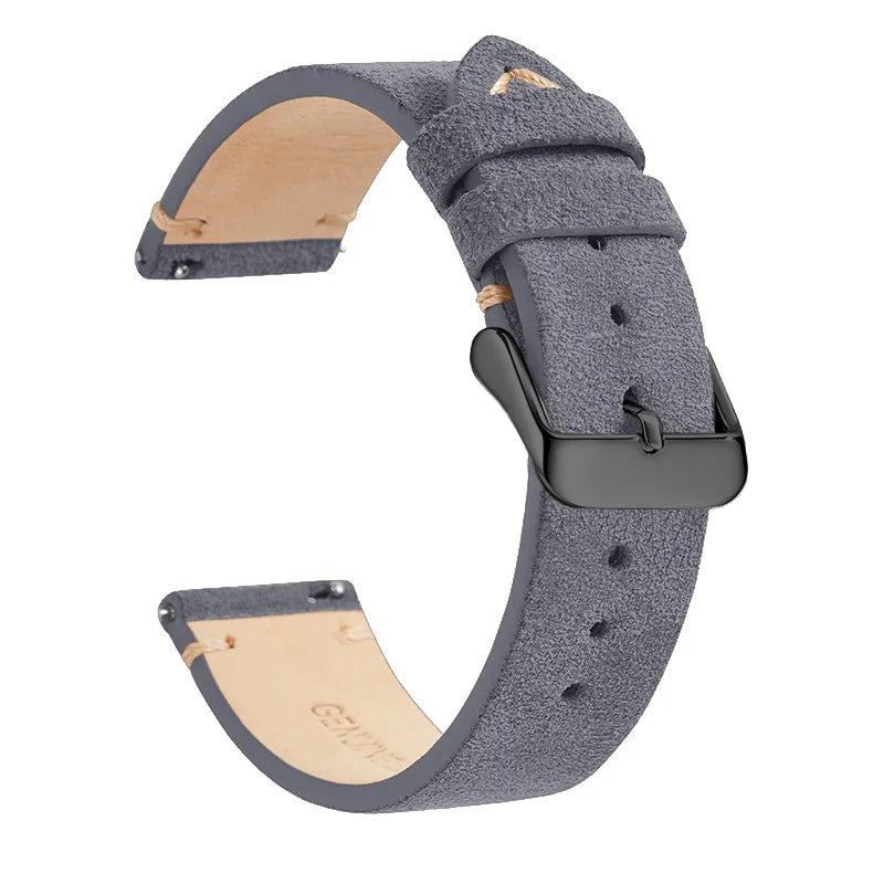Motorola Moto Suede Leather Band with Buckle Color Options — Dark Gray / Black Buckle